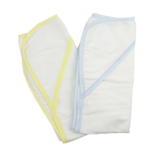 Bambini Infant Hooded Bath Towel, Blue / Yellow, 2 Pack - Picture 1 of 1
